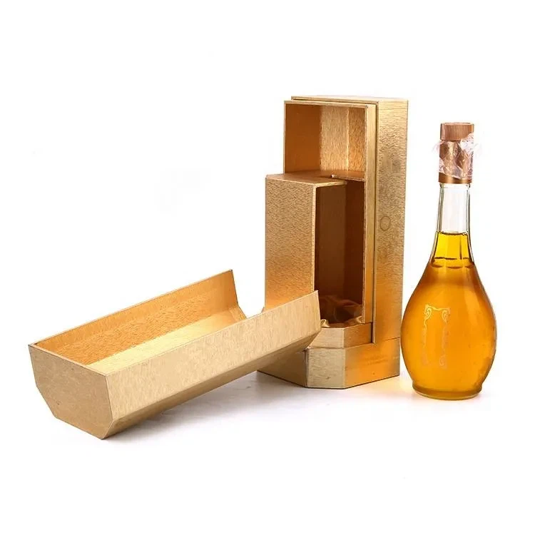 Benutzerdefinierte Druckkarton Clamshell Einglasflasche Set Geschenkverpackung Weinbox