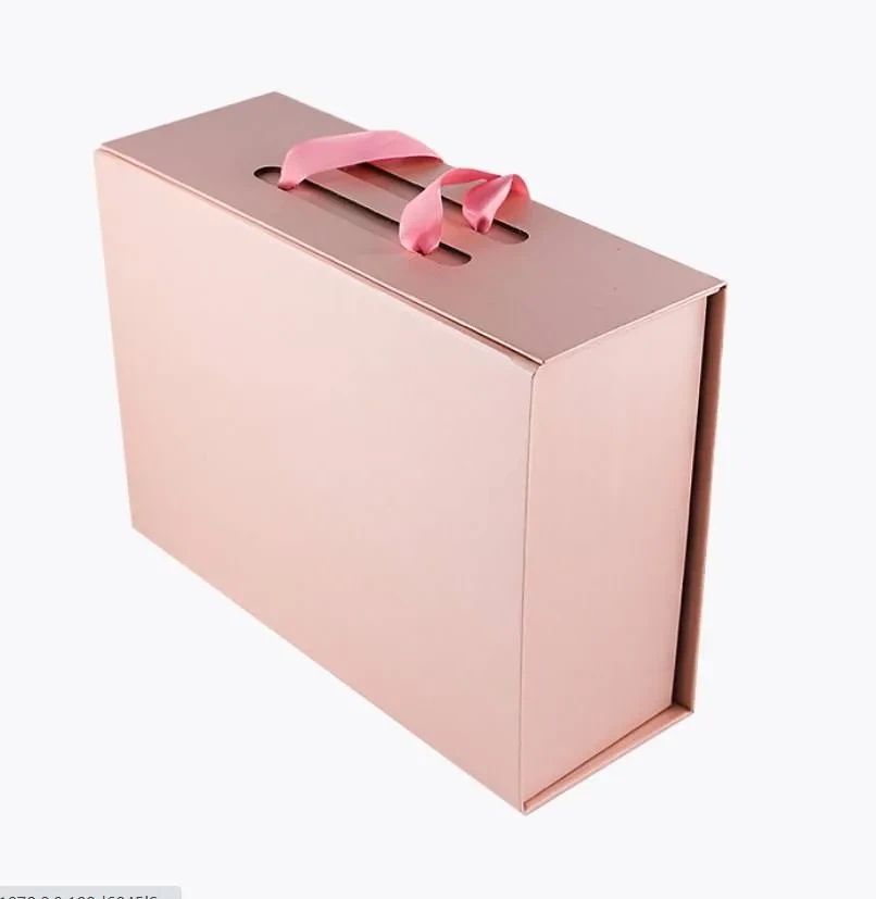 Benutzerdefinierte Luxus günstige Preis Magnetische Klappverpackungsschachtel mit Band
