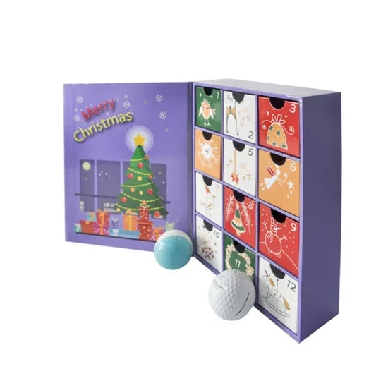 Großhandel Weihnachtsgeschenkverpackung Clamshell Adventskalender Zahlen Schubladenbox für Kinder