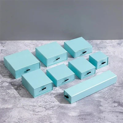 Customized Pink Slide Papp Drawer Schmuck Beutel Verpackungskästen mit benutzerdefinierten Logo Schmuckschachtel Verpackung Cajas Para Joyas